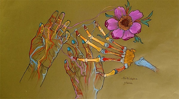 Hands flowers