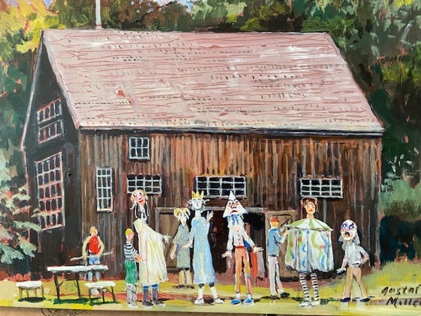 Painting of Beast Barn by Gus Miller