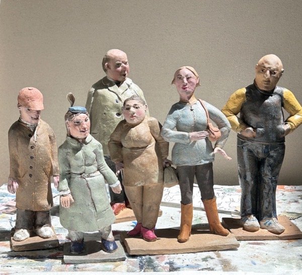 Ceramic Sidewalk figures